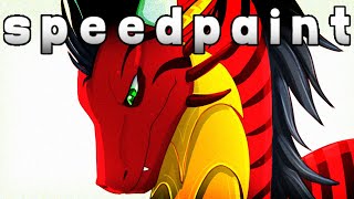 Speedpaint - A Dragon That Reads And Writes Artfight 2024