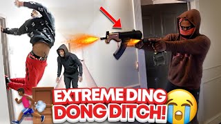 EXTREME DING DONG DITCH Part 9!! | COLLEGE EDITION *GONE WRONG*