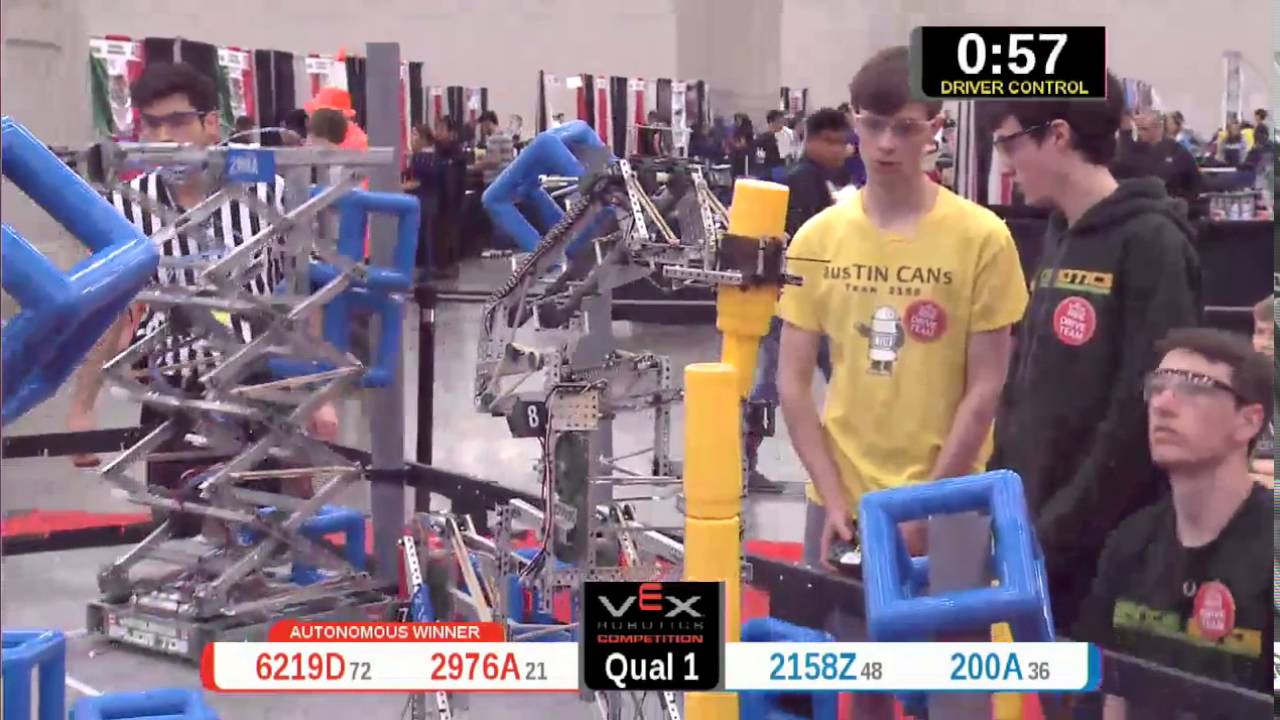 2015 VRC Arts Q1 - 6219D 2976A vs 2158Z 200A - 58 to 52 - VEX Worlds 2015 - Arts Division