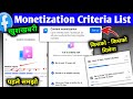 पहले समझो क्या है📌 Content monetization criteria | facebook content monetization waitlist creteria