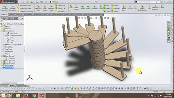 Staircase Tutorial in SolidWorks | Wood Ladder Make | Staircase in Solidworks | Solidworks Tutorial
