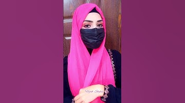 Easy & Stylish Hijab Tutorial with mask😍#youtubeshorts #shorts