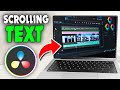 How to Add HORIZONTAL Text SCROLLING Davinci resolve (2026)