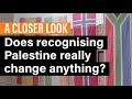 A Closer Look: Does recognising Palestine as a state really change anything?