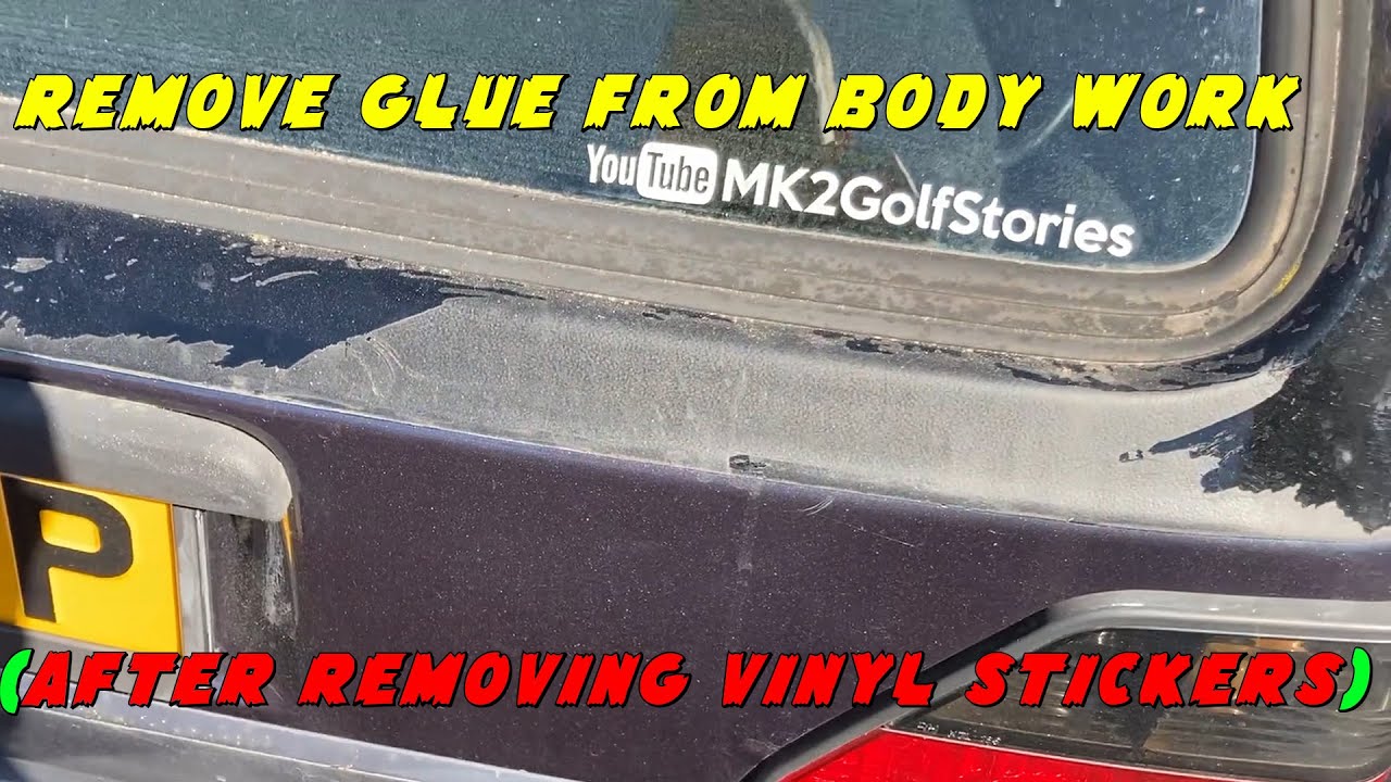 How to remove Glue (from vinyl stickers) from your body work YouTube