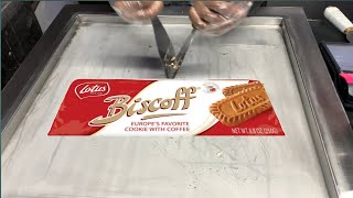 Lotus biscoff biscuits and Mars Chocolate Ice cream | Instant Ice cream rolls on Street #icecream