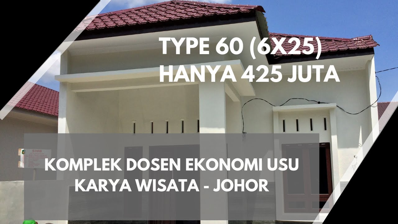 Jual Rumah di Medan Johor | 6 x 25 Hanya 400 juta - YouTube
