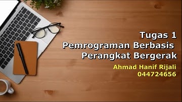 Tugas 1 - Pemrograman Berbasis Perangkat Bergerak