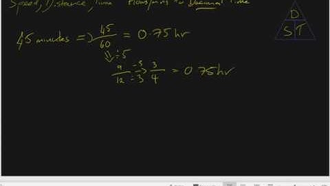 Distance Speed and Time - Decimal Time (1)