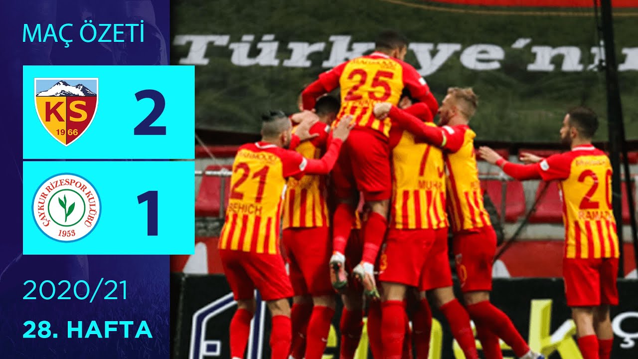 2020-2021 Süper Lig KAYSERİSPOR - ÇAYKUR RİZESPOR 2-1 Maç Özeti