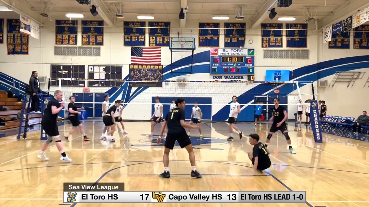 El Toro High School Boys Volleyball versus Capo Valley High School (Sea View League)