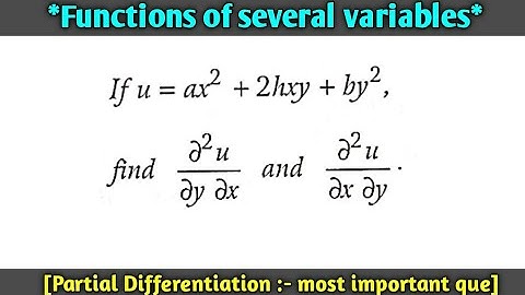 #1 Partial Differentiation in hindi | Functions of several variables | Engineering Mathematics