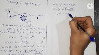 General Relativity: Bending of Light Rays in Gravitational Field (Part I) | M.Sc. Physics