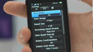 How to set up and operate the Exchange email function on Sony Ericsson Vivaz screenshot 5