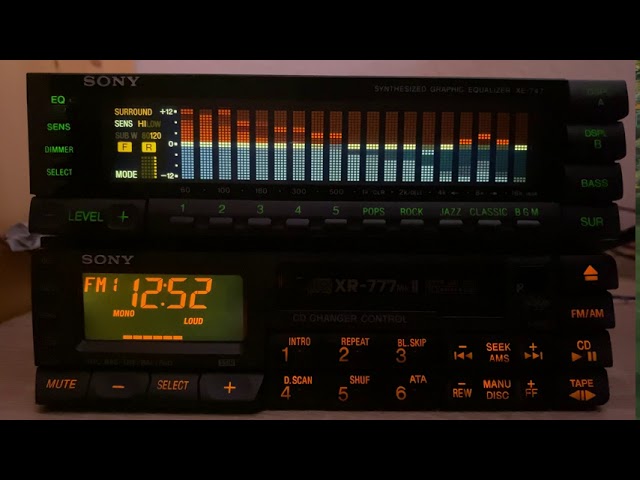 Sony XR-777 MKII & Sony XE-747 Synthesized Graphic Equalizer - YouTube