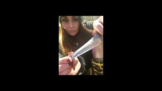 Custom knife, sharpness test! *knifemaking