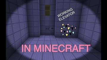 How to make a working elevator in minecraft: No mods or addons