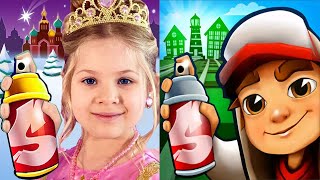 Subway Surfers Iceland 2022 vs Kids Diana Jungle Runner Ultimate Gameplay HD screenshot 4