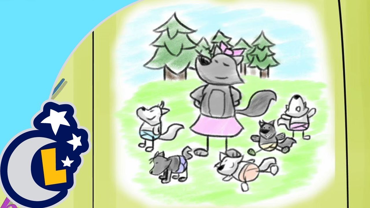 Cinco Lobitos Tiene La Loba. Canciones De Cuna Para Dormir Bebés. Lunacreciente