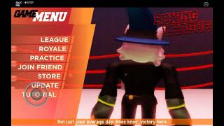 Boxing league menu glitch