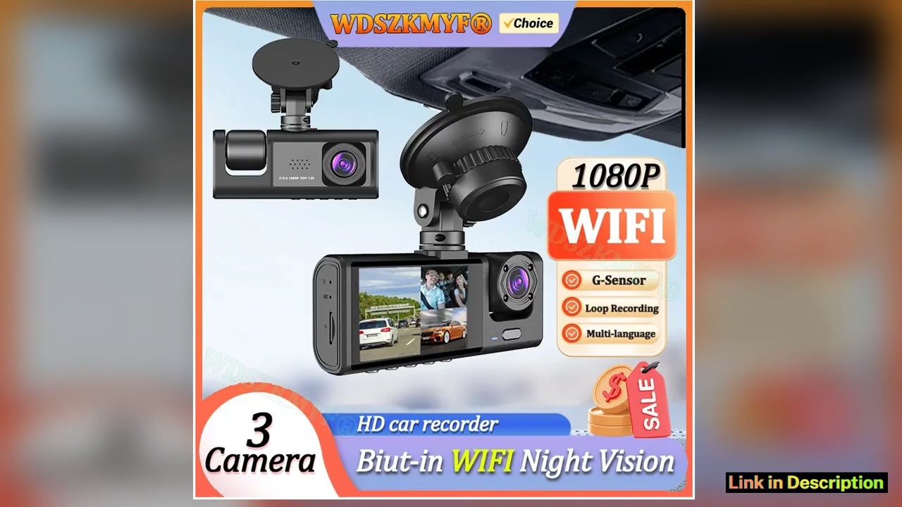 WIFI APP Control Car Dvr 23 Channel 1080P Dash Cam for Cars Front optional Rear View Recorder