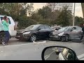 В Севастополе неадекватная студентка протаранила пять машин и дорожный знак
