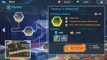 ROCKMAN X DIVE OFFLINE  : Factory 3-4 (Normal) Deep Element Hidden