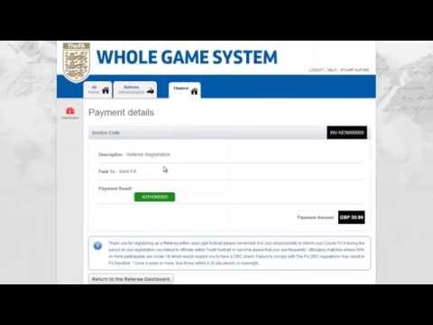 Whole Game System - Referee Registration Guide