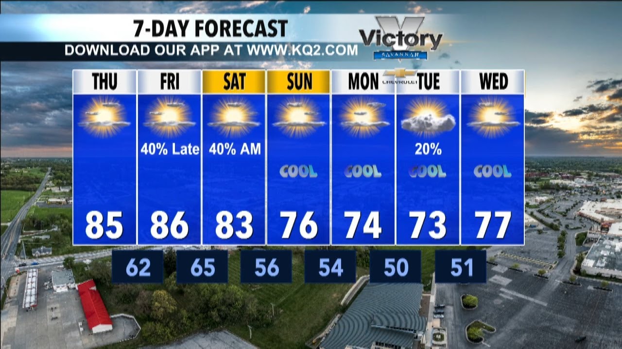 Cold front bringing a chance of rain & storms Friday night into ...