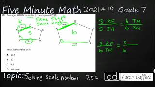 7th Grade STAAR Practice Solving Scale Problems (7.5C - #11) Wealth