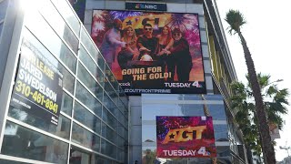 Americas Got Talent American Ninja Warrior Billboard Sunset Blvd Los Angeles California USA 6-1-24