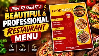 How to Create a Beautiful & Professional Restaurant Food Menu in MS Word | Easy Tutorial