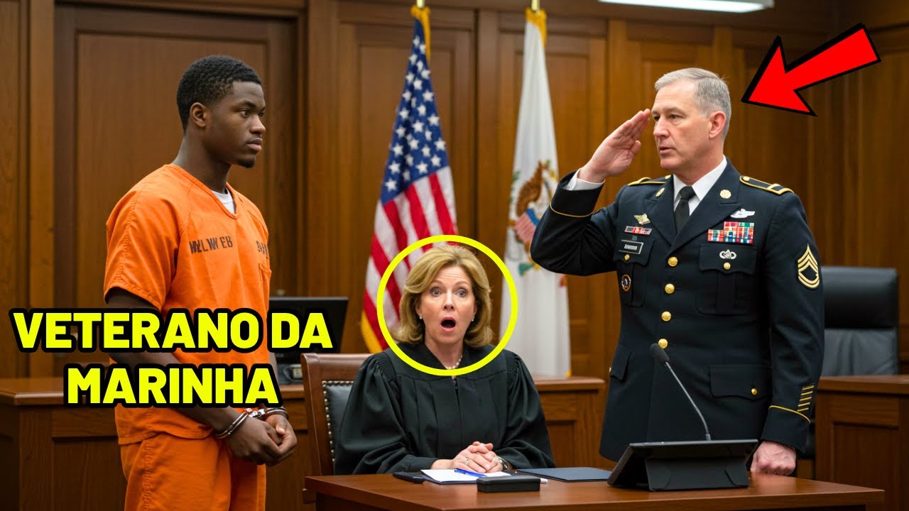 Um veterano NEGRO da Marinha foi acusado injustamente — até que um general o saudou no tribunal