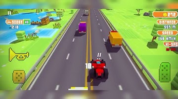 Blocky Highway: Traffic Racing Speeder at Country Side on One Way and Two Way