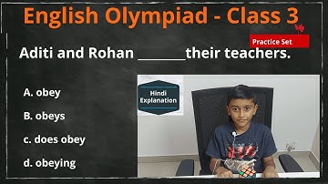 Class 3 English Olympiad-2022-23 |  English Olympiad Questions for Practice for Class 3