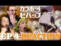 ENVIRONMENTAL TERRORIST MONKEYS?! // Cowboy Bebop  Ep. 4 &quot;Gateway Shuffle&quot; REACTION!