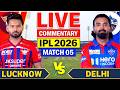 🔴 Delhi vs Lucknow Live Commentary | Dc vs Lsg | Lsg vs Dc Live Score &amp; Fan Chat🎙️