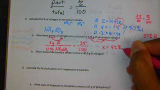 Calculations with percentage composition