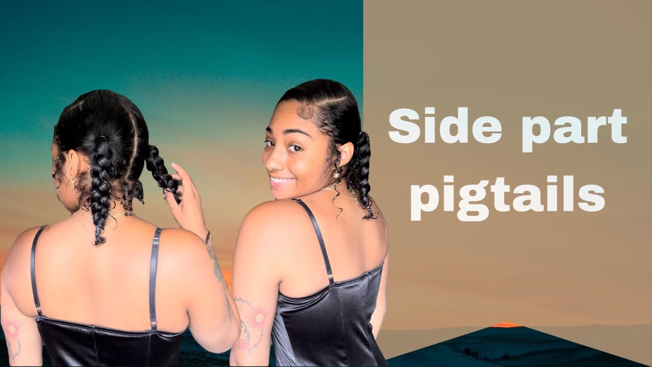 Side part pigtails