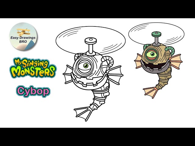 How to draw a Cybop from My Singing Monsters step by step 