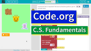 Pet Giraffe CS Express Lesson 37.6 - Course F 23.6 Code.org Tutorial with Answers