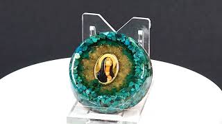 Iconiță Orgon Fecioara Maria | Crisocola, Diamant Herkimer | Elvero