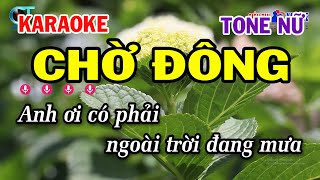 Karaoke Chờ Đông Tone Nữ ( F ) Nhạc Sống Mới || Karaoke Siêu Thị