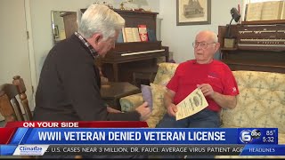 WWII veteran denied veteran's driver license for second time