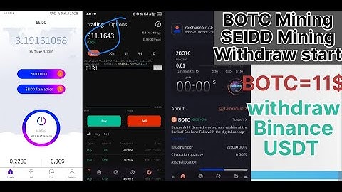 BOTC coin Mining & Withdraw in Binance | SEIDD mining new withdraw update BOTC=11$
