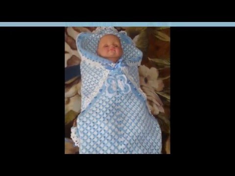 Вязаный конверт  для новорожденного  тепло и уютно малышу