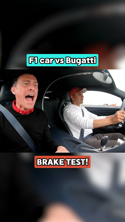 Red Bull F1 car vs Bugatti Chiron brake test!