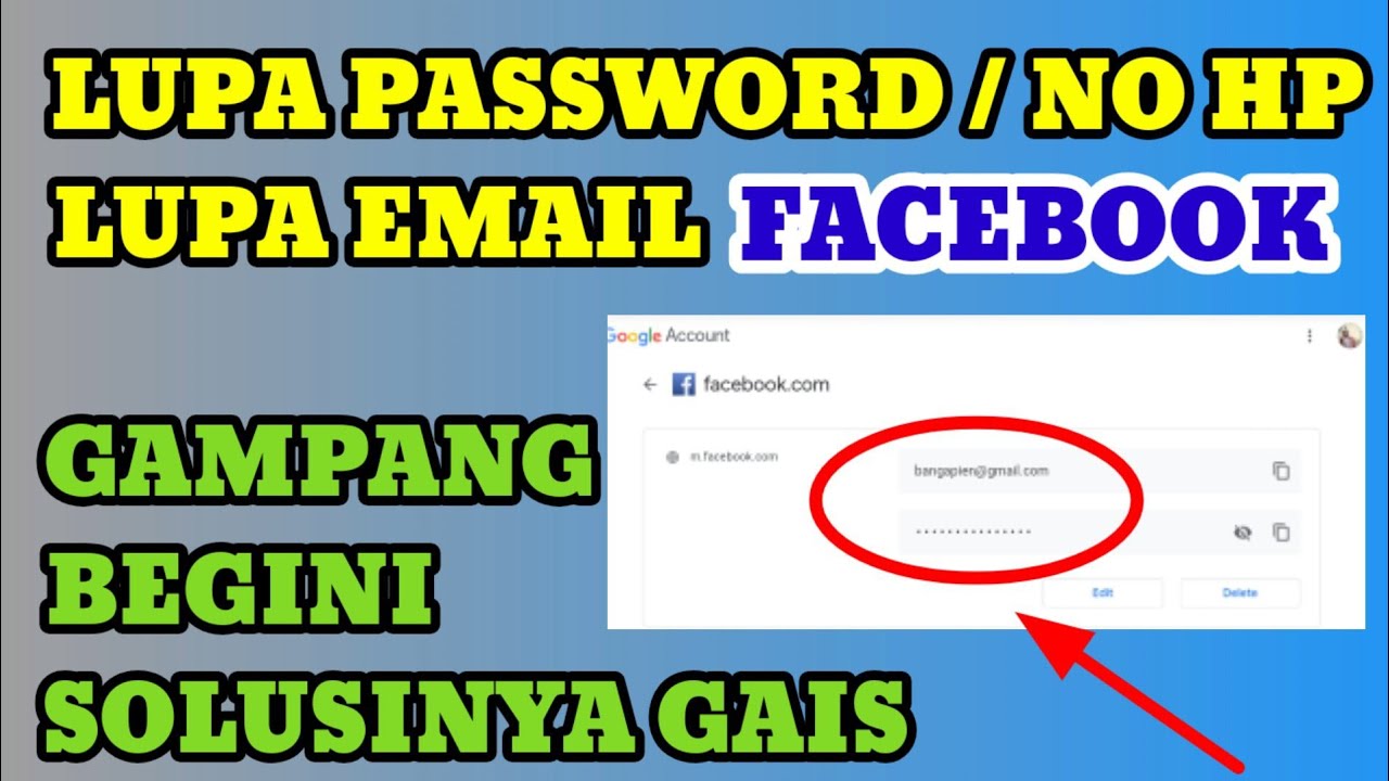 Mengatasi Lupa Email Atau Pun Password Facebook Youtube