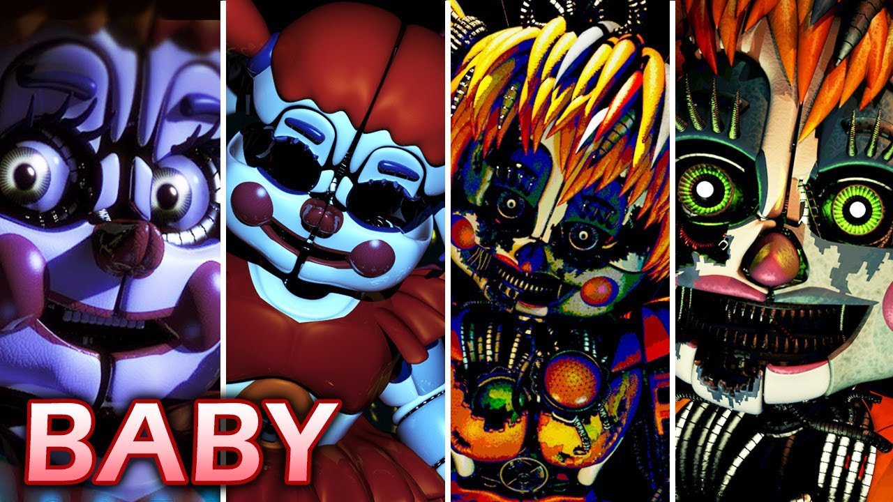 Evolution Of Baby In Fnaf 16 17 Youtube