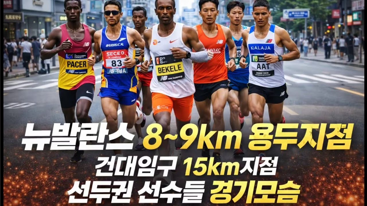 2026 뉴발란스 8~9km용두지점, 건대건대입15~16km 선두권 선수들 경기모습